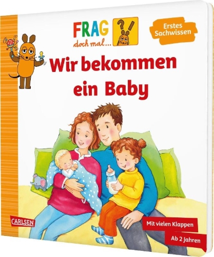Buchcover und Innenansicht für das Buch: Frag doch mal ... die Maus: Wir bekommen ein Baby