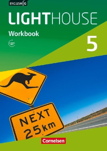 Buchcover und Innenansicht für das Buch: English G LIGHTHOUSE Band 5: 9. Schuljahr - Allgemeine Ausgabe - Workbook Audios online