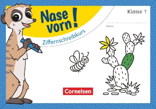 Buchcover und Innenansicht für das Buch: Nase vorn! - Mathematik 1. Schuljahr - Ziffernschreibkurs