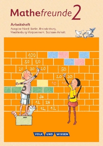 Buchcover und Innenansicht für das Buch: Mathefreunde 2. Schuljahr. Arbeitsheft. Nord