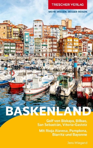 Buchcover und Innenansicht für das Buch: TRESCHER Reiseführer Baskenland