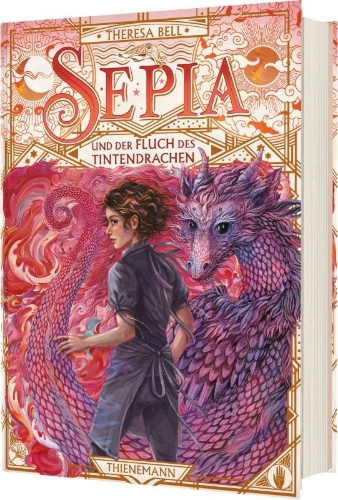 Buchcover und Innenansicht für das Buch: Sepia 3: Sepia und der Fluch des Tintendrachen