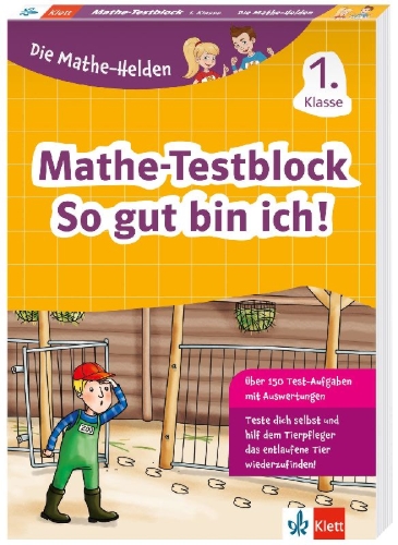 Buchcover und Innenansicht für das Buch: Die Mathe-Helden: Mathe-Testblock So gut bin ich! 1. Klasse