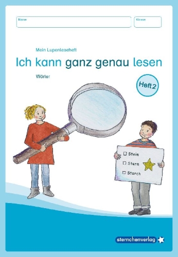Buchcover und Innenansicht für das Buch: Mein Lupenleseheft 2 - Ich kann ganz genau lesen