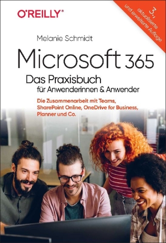 Buchcover und Innenansicht für das Buch: Microsoft 365 - Das Praxisbuch für Anwenderinnen und Anwender