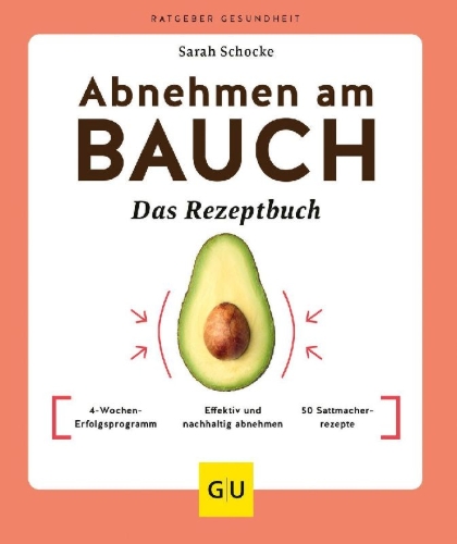 Buchcover und Innenansicht für das Buch: Abnehmen am Bauch - Das Rezeptbuch