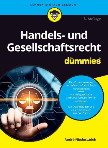 Buchcover und Innenansicht für das Buch: Handels- und Gesellschaftsrecht für Dummies