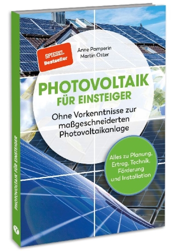 Buchcover und Innenansicht für das Buch: Photovoltaik für Einsteiger