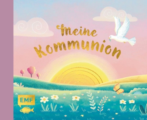 Buchcover und Innenansicht für das Buch: Meine Kommunion (rosa)