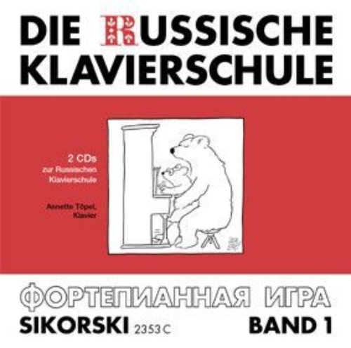 Buchcover und Innenansicht für das Buch: Die Russische Klavierschule 1. 2 CD#s