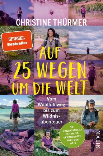 Buchcover und Innenansicht für das Buch: Auf 25 Wegen um die Welt