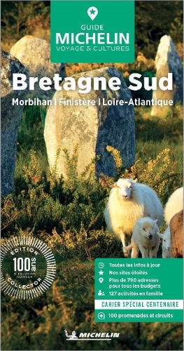 Buchcover und Innenansicht für das Buch: Michelin Le Guide Vert Bretagne Sud