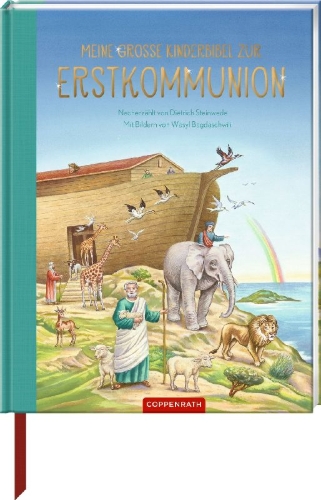 Buchcover und Innenansicht für das Buch: Meine große Kinderbibel zur Erstkommunion