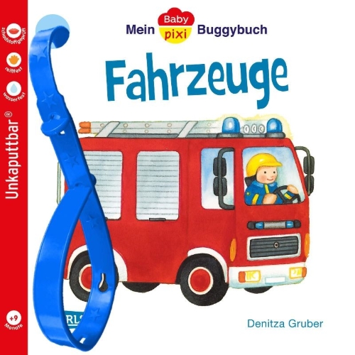 Buchcover und Innenansicht für das Buch: Baby Pixi 43: Mein Baby-Pixi Buggybuch: Fahrzeuge