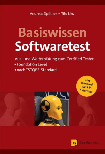 Buchcover und Innenansicht für das Buch: Basiswissen Softwaretest