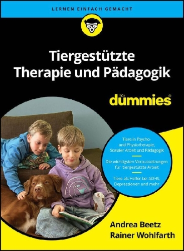 Buchcover und Innenansicht für das Buch: Tiergestützte Therapie und Pädagogik für Dummies