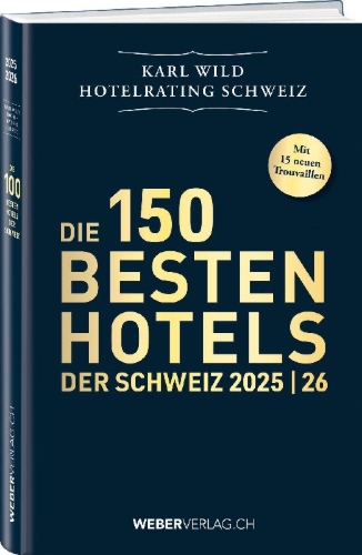 Buchcover und Innenansicht für das Buch: Hotelrating Schweiz 2025/26
