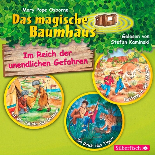 Buchcover und Innenansicht für das Buch: Im Reich der unendlichen Gefahren (Das magische Baumhaus )