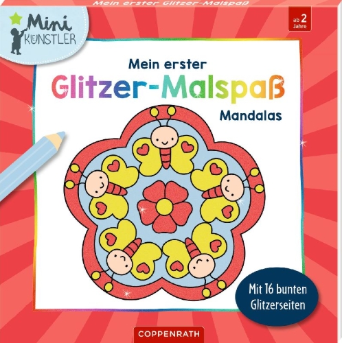 Buchcover und Innenansicht für das Buch: Mein erster Glitzer-Malspaß - Mandalas