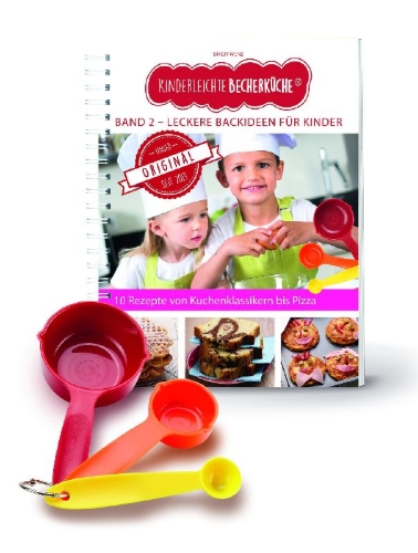 Buchcover und Innenansicht für das Buch: Kinderleichte Becherküche - Leckere Backideen für Kinder