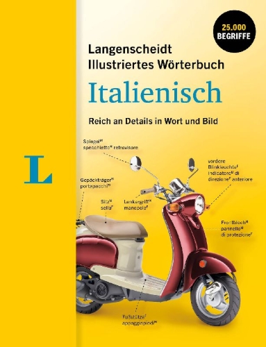 Buchcover und Innenansicht für das Buch: Langenscheidt Illustriertes Wörterbuch Italienisch