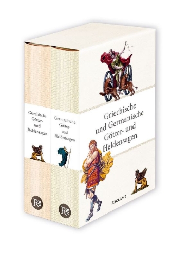Buchcover und Innenansicht für das Buch: Griechische und Germanische Götter- und Heldensagen