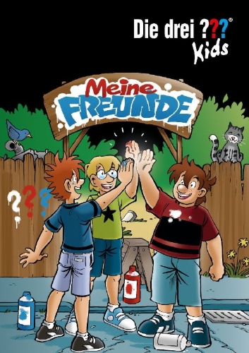 Buchcover und Innenansicht für das Buch: Die drei ??? Kids, Meine Freunde