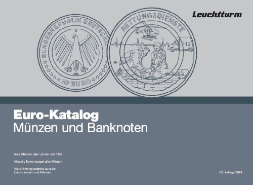 Buchcover und Innenansicht für das Buch: EUROKAT 2026- Euro-Münzen- und Banknotenkatalog 2026