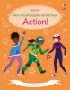 Buchcover und Innenansicht für das Buch: Mein Anziehpuppen-Stickerbuch: Action!