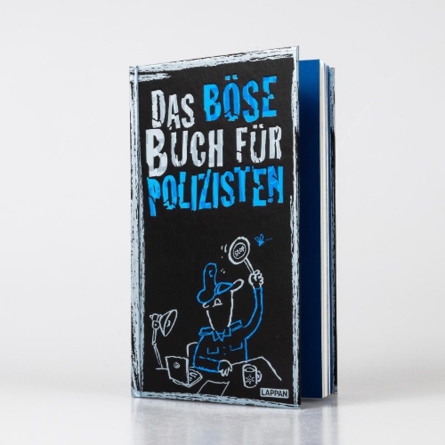 Buchcover und Innenansicht für das Buch: Das böse Buch für Polizisten