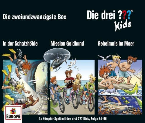 Buchcover und Innenansicht für das Buch: Die drei ??? Kids - 3er Box  22 (Folgen 64, 65, 66)