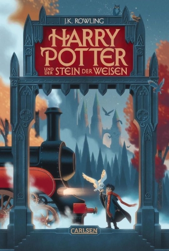 Buchcover und Innenansicht für das Buch: Harry Potter and the Philosopher's Stone