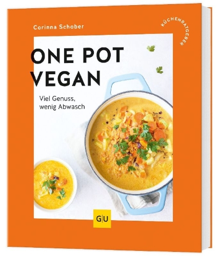 Buchcover und Innenansicht für das Buch: One Pot vegan