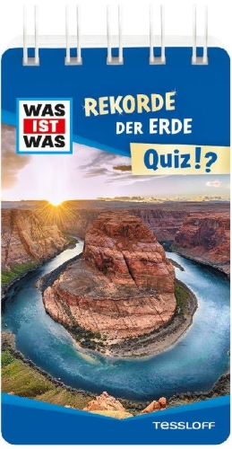 Buchcover und Innenansicht für das Buch: WAS IST WAS Quiz Rekorde der Erde