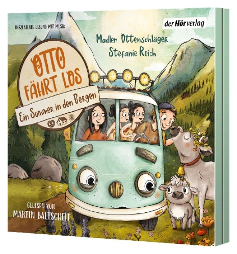 Buchcover und Innenansicht für das Buch: Otto fährt los - Ein Sommer in den Bergen