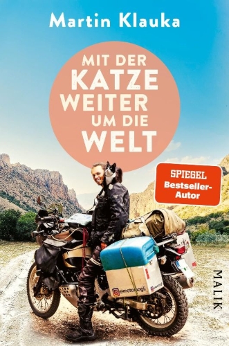 Buchcover und Innenansicht für das Buch: Mit der Katze weiter um die Welt