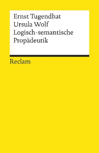 Buchcover und Innenansicht für das Buch: Logisch - semantische Propädeutik
