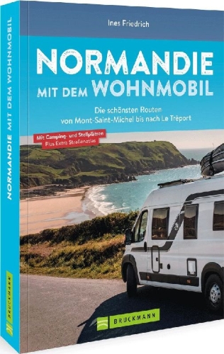 Buchcover und Innenansicht für das Buch: Normandie mit dem Wohnmobil