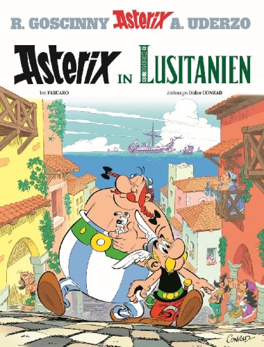 Buchcover und Innenansicht für das Buch: Astérix en Lusitanie