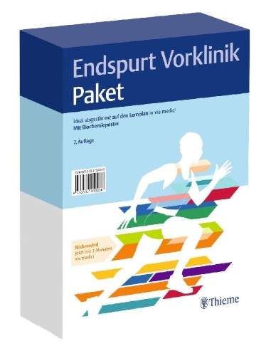 Buchcover und Innenansicht für das Buch: Endspurt Vorklinik: Paket