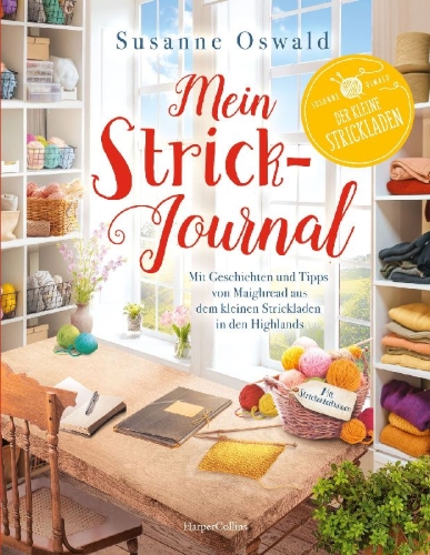 Buchcover und Innenansicht für das Buch: Mein Strickjournal