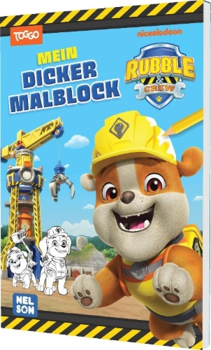 Buchcover und Innenansicht für das Buch: Rubble & Crew: Mein dicker Malblock