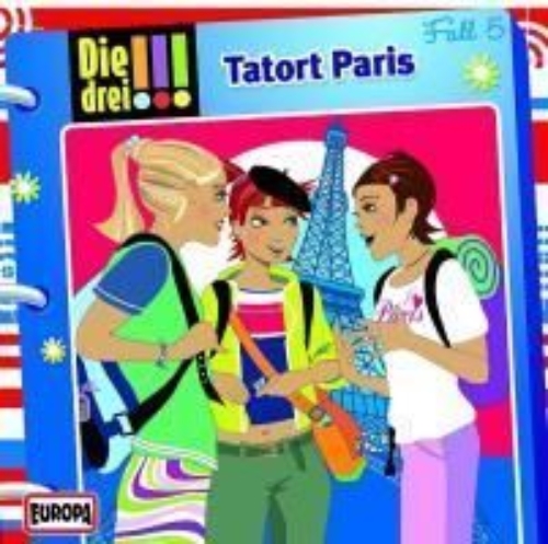 Buchcover und Innenansicht für das Buch: Die drei !!! 05. Tatort Paris (drei Ausrufezeichen)