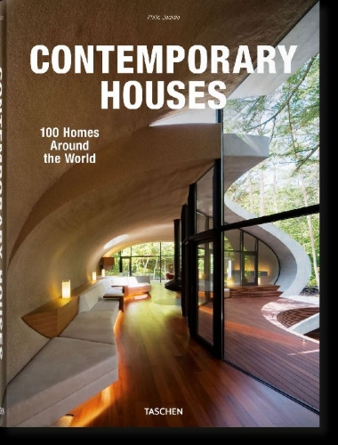Buchcover und Innenansicht für das Buch: Contemporary Houses. 100 Homes Around the World
