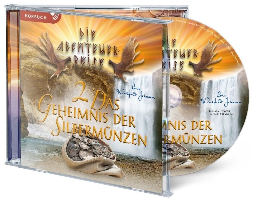 Buchcover und Innenansicht für das Buch: Abenteuerreise 2: Das Geheimnis der Silbermünzen (Hörbuch [MP3])