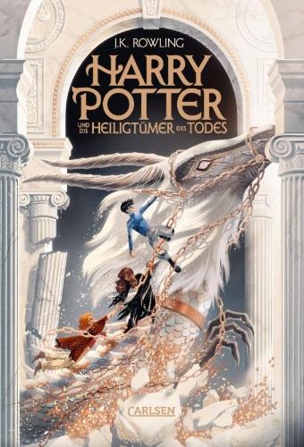 Buchcover und Innenansicht für das Buch: Harry Potter and the Deathly Hallows
