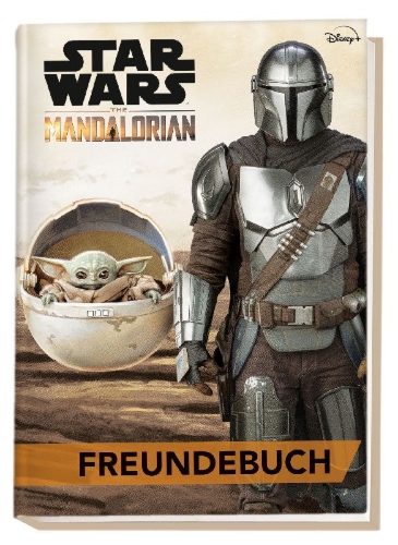 Buchcover und Innenansicht für das Buch: Star Wars The Mandalorian: Freundebuch