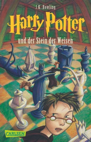 Buchcover und Innenansicht für das Buch: Harry Potter and the Philosopher's Stone