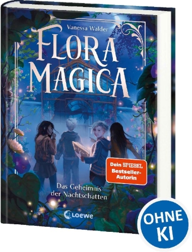 Buchcover und Innenansicht für das Buch: Flora Magica (Band 1) - Das Geheimnis der Nachtschatten