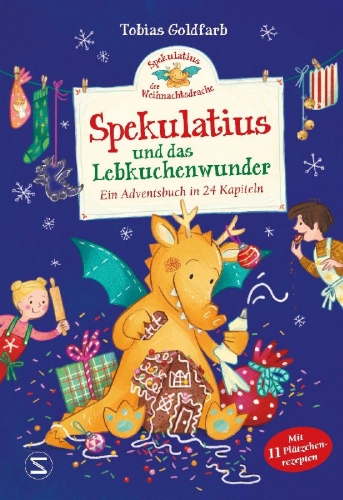 Buchcover und Innenansicht für das Buch: Spekulatius, der Weihnachtsdrache. Spekulatius und das Lebkuchenwunder